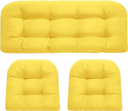 DANGHOOGY Wicker Chair Cushions, Waterproof Outdoor Loveseat Cushions by DANGHOOGYFurnitureCushions