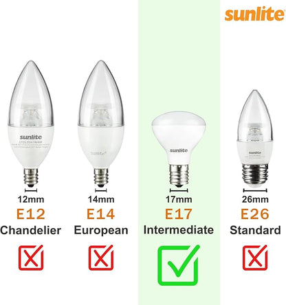 Sunlite LED R14 Mini Flood Light Bulbs, 4 Watts, 250 Lumens, Intermediate Base - Image 6