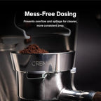 Crema Coffee Products 54mm Dosing Funnel|Compatible with 54mm Breville Portafilter,DualBoiler and OracleEspressoMachines|PreventsSpillage&Waste|DurableStainlessSteel|EasyFit for Clean,ConsistentDosing
