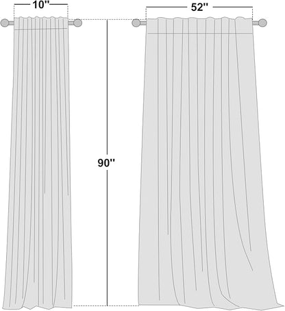 NICETOWN Linen Cream Curtains 90 inches Long, Rod Pocket & Back Tab Flax Linen - Image 8