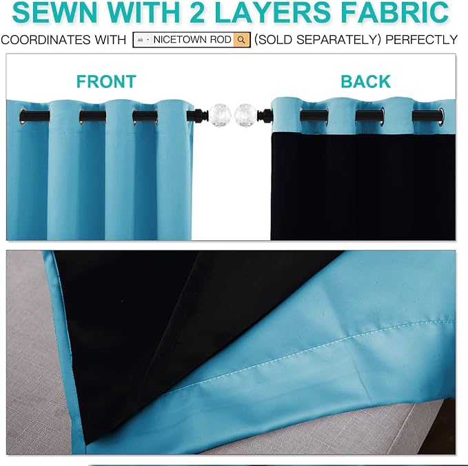 NICETOWN 100% Blackout Curtains - Image 5