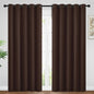 Yakamok Room Darkening Curtains 62x96 inch Long Chocolate Brown-Bedroom | 2 by Yakamok