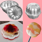 Cup Cake Molds Aluminum for Jello Nonstick Pudding Pan Cupcake Muffin Cups Cake Tartlets Baking Tool (3.5 x1.6inch)
