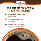Fresh Roasted Coffee, Dark Sumatra Mandheling |100% Single Origin | Dark Roast, 72 Pods for K Cup Brewers