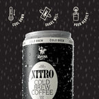 Raposa Nitro Cold Brew Ready to Drink Coffee 250ml - 8.45oz - Sweetened - Dairy Free - Vegan Cold Brew Ready to Drink, Non GMO, No Artificial Anything - 225mg Caffeine (Extra Kick (12 Pack))