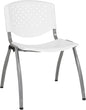 Flash Furniture HERCULES Series 880 lb. Capacity White Plastic Stack Chair by FlashFurniture