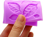 Rose Flower Fondant Molds, Flower and Leaves Silicone Molds, Cake Decoration Chocolate Molds for Cupcake Topper Candy Cookie Clay Crafting Projects Set Of 2
