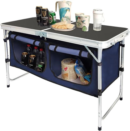 CampLand Outdoor Folding Table Aluminum Lightweight Height Adjustable by CampLand