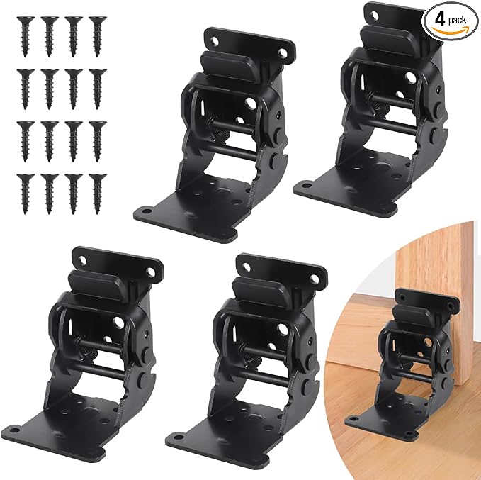 Self Locking Hinges Furniture Table Legs Locking Brackets, 90 Degree Folding by Unknown