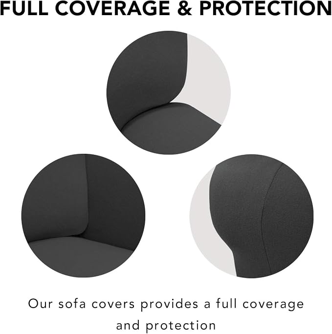 PureFit Stretch Loveseat Covers Fleece Couch Covers - Image 3