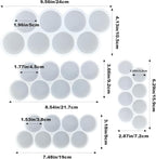 4Pcs Set 32-Cavity Resin Circle Molds, Flat Round Keychain Silicone Mold, Magnet Mold, Earrings Mold, Pendant Silicone Mold for Resin(2in, 1.75in, 1.5in, 1.25in)