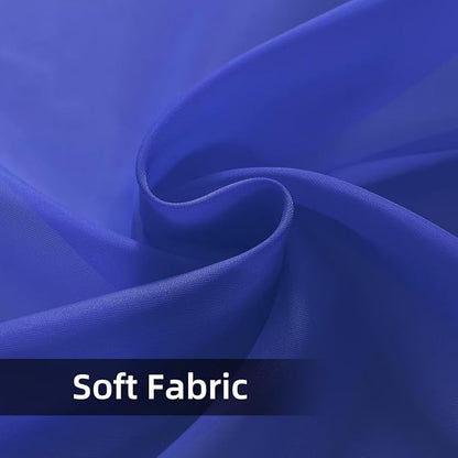 SpaceDresser Basic Rod Pocket Sheer Voile Window Curtain Panels Sapphire 1 Pair - Image 5
