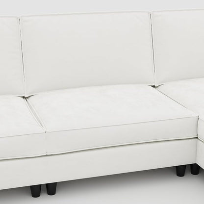 Ball & Cast 141.5" Large 6-Seater U-Shaped Sectional Sofa Bed - Image 6