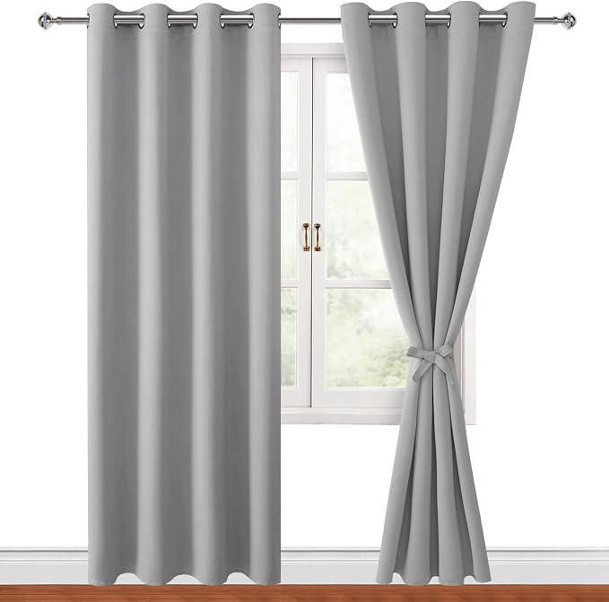 Blackout Curtains for Bedroom, 52 x 84 Inch, 2 Panels | Thermal Insulated & by Hiasan