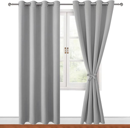 Blackout Curtains for Bedroom, 52 x 84 Inch, 2 Panels | Thermal Insulated & by Hiasan