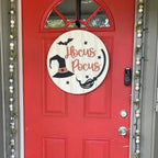 Halloween Stencils for Painting on Wood 12inch Round Halloween Stencil Hocus Pocus Ghost Templates for Wood Fabrics Door Wreath DIY Crafts Decor