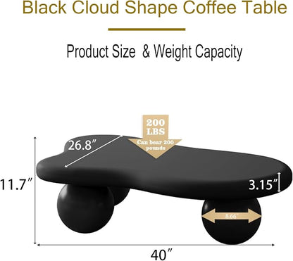 40" Cloud Coffee Table for Living Room Irregular Coffee Table Modern Unique - Image 2