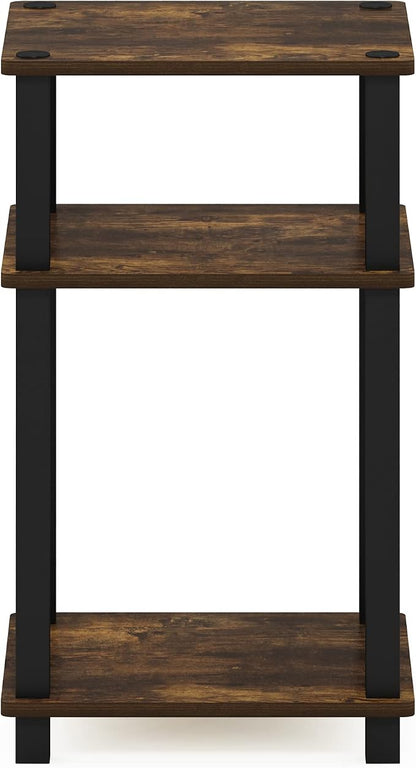 Furinno JUST Side Table, 3-Tier Open Shelf End Table, Toolless Assembly Night - Image 6