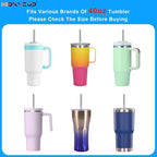 Newly Upgraded Extra Long 12In Metal Straws Reusable Set 12 PCS,BPA Free, Eco-Friendly Stainless Steel Straws Fit 40 oz Tumbler,for Hot/Cold Drinks