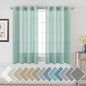H.VERSAILTEX Linen Curtains Nickel Grommet Natural Linen Semi-Sheer Curtains 2 by HVERSAILTEX