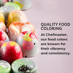 Chefmaster 12 Bottle Set of Candy Colors, True-Tone Shades, Oil-Based, Professional-Grade Dye, Chocolate, Strawberries, Cake Pops, Decorating, Easy-to-Use, Manufactured in the USA, 0.64 oz Each