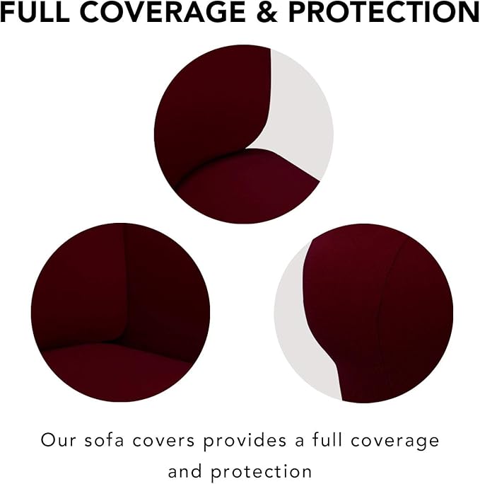 PureFit Super Stretch Chair Covers Fleece Couch Covers - Image 3