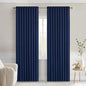 MIULEE Navy Blue Back Tab Blackout Curtains 52x84 Inch Length 2 Panels Set | by MIULEE