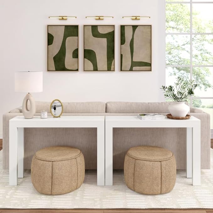 Plank+Beam Modern Solid Wood Console Table, 46 Inch, Sofa Table, Narrow - Image 6