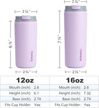 SUNWILL Travel Coffee Mug with Lid, Leak Proof Tumbler Stainless Steel, 16 oz Insulated Cup for Water, Tea, Ice, Powder Coated Lavender