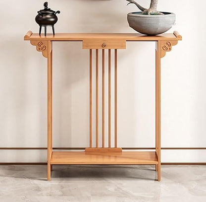 Natural Bamboo Console Table by Unknown