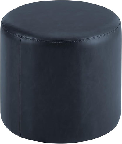 Studio Living® 19” Wentworth Ottoman Round Faux Leather Bench, Stationary - Image 6