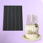 mostsom Silicone Lace Cake Mold Cube Pattern Fondant Impression Mat for Baking, Candy, Chocolate, Buttercream Decorating - Reusable Non-Stick Flexible Cake Decor Tool (A_ Cube Pattern)