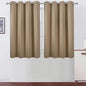 Natural Thermal Blackout Curtains/52 x 45 Inch/Set of 2 Panels Room Darkening by Lemomo