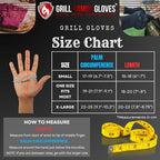 Grill Armor Oven Gloves 932°F Extreme Heat & Cut Resistant Oven Mitts with Fingers for BBQ, Cooking, Grilling, Baking – Accessory for Smoker, Cast Iron, Fire Pit, Camping, Fireplace and More