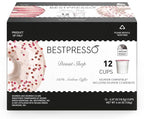 Bestpresso Coffee, Donut Shop Medium Roast Single Serve K-Cup Pods, 96 Count (Compatible With 2.0 Keurig Brewers) 8 Packs Of 12 Cups