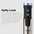 Liebe&Lecker Cordless Hand Blender, Immersion Blender Handheld USB Rechargeable 8 Variable Speeds with Whisk, Milk Frother Attachments, Portable Stick mixed for Milkshakes, Smoothies & Soups.