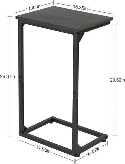 AMHANCIBLE C Shaped End Tables Set of 2, Couch Side Tables that Slide Under Sofa - Image 3
