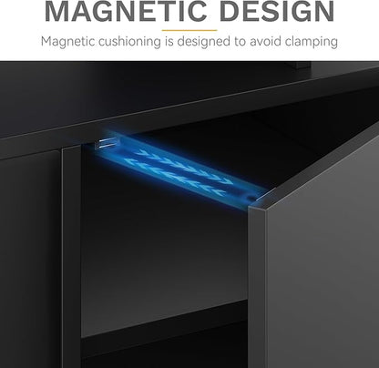 DWVO 70'' TV Stand with 36" Electric Fireplace, Entertainment Center with LED - Image 6