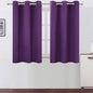 Purple Blackout Curtains 42 x 54 Inch Length Set of 2 Panels Grommet Bedroom by Lemomo