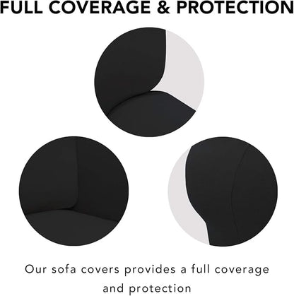 PureFit Stretch Loveseat Covers Fleece Couch Covers - Image 3