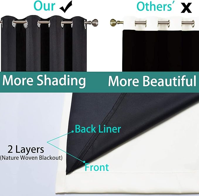 Yakamok Cream 100% Blackout Curtains 96 Inches Long - Image 5