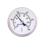MEASUREMAN Hot Water Bi-Metal Thermometer, 2-1/2" Dial, 1-3/4" Lead-Free Brass Stem, Range 0-250 deg F/-20-120 deg C, 2% Accuracy, Adjustable, 1/2" NPT Back Mount