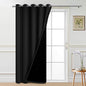 Yakamok Black 100% Blackout Patio Door Curtain Panels W70 x L84, 1 Panel | by Yakamok