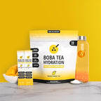 Boba Tea Hydration | Electrolyte Powder Drink Mix | Mango Green Tea | 1000mg Electrolytes, Vitamin C | 16 Stick Packets