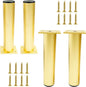 Set of 4 Aluminum Alloy Furniture Legs 12 Inch Height, 1.5 Inch Diameter by Kyuionty