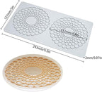 TUKE Hollow Round Circular Design Lace Mat Chocolate Fondant Mold DIY Sugar Craft Silicone Pad Cake Decorating Tools Kitchen Bakeware (D_ Round Circular)
