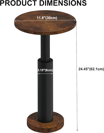 LAATOOREE Small Round Side Tables Set of 2, Drink Tables, Accent Coffee Tables - Image 3