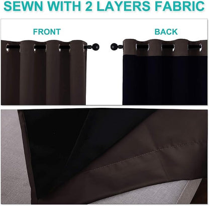 NICETOWN 100% Blackout Short Curtains - Image 6