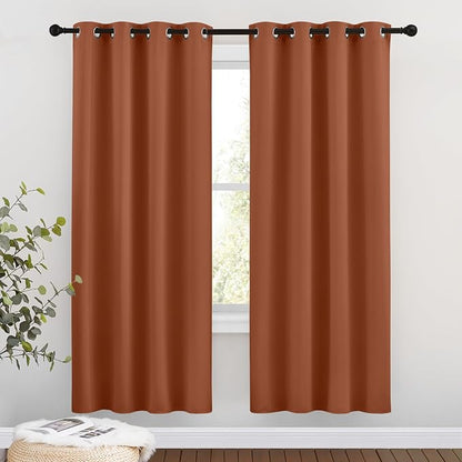 NICETOWN Blackout Burnt Orange Curtains 72 inches Long by NICETOWN