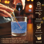Brew Glitter Blue Edible Drink Glitter 1x 4g Jar for Cocktails, Beer, & Beverages
